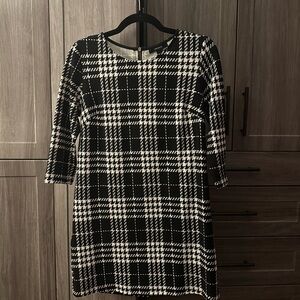 Forever 21 Plaid Long Sleeve Sheath Dress